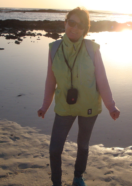 Silvia Freund am Meer